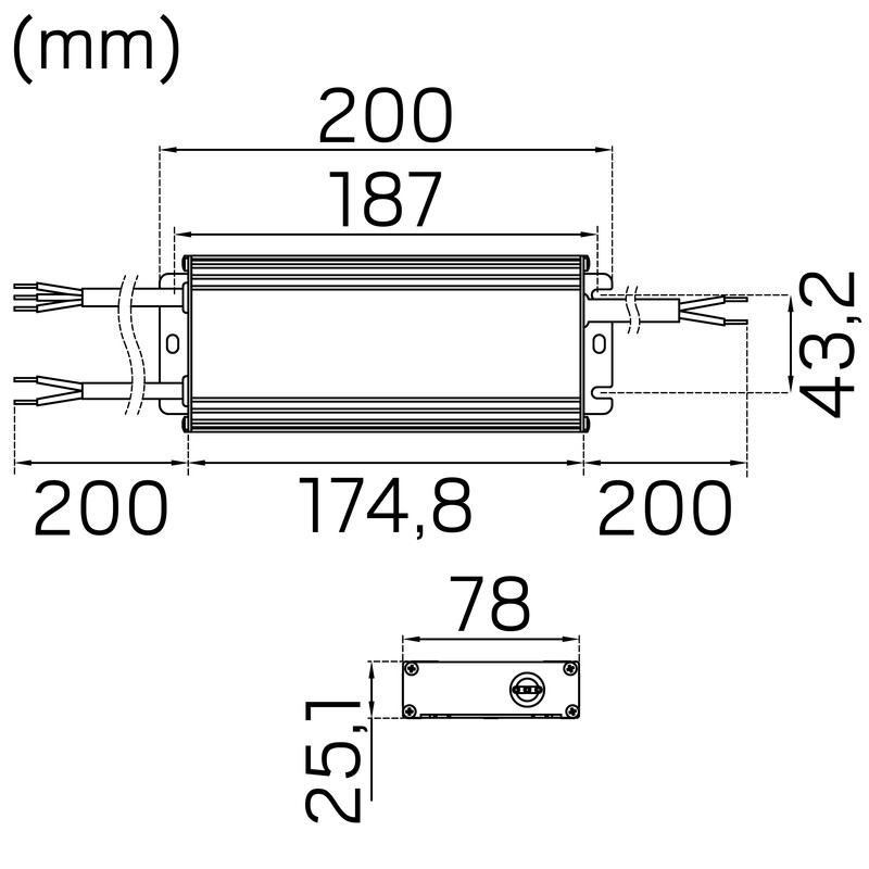 hide-a-lite Elektroniskt förkopplingsdon ip66 24v 60w dali/push