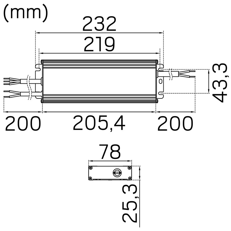 hide-a-lite Elektroniskt förkopplingsdon ip66 24v 120w dali/push