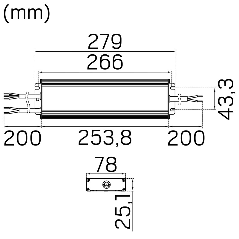 hide-a-lite Elektroniskt förkopplingsdon ip66 24v 200w dali/push