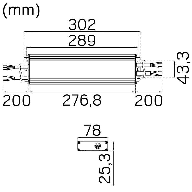 hide-a-lite Elektroniskt förkopplingsdon ip66 24v 360w dali/push