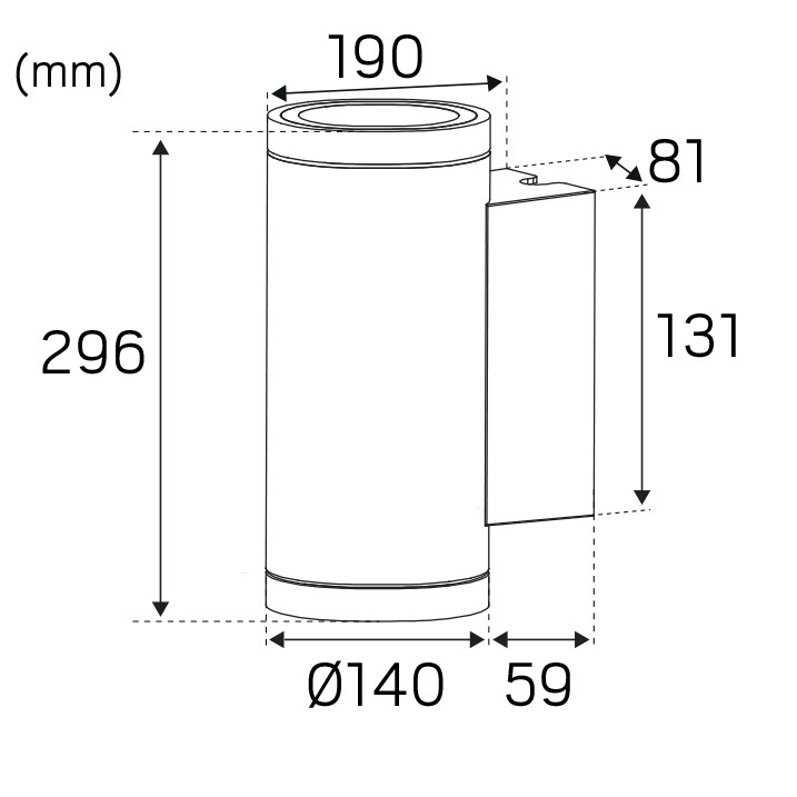 hide-a-lite Seinävalaisin ulko milo g2 xxl ip65 4270lm 38w 3/4k bl da2