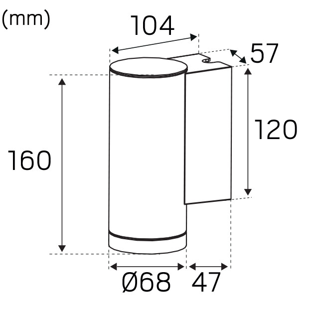 hide-a-lite Seinävalaisin ulko milo g2 m ip65 gu10 max.10w gr