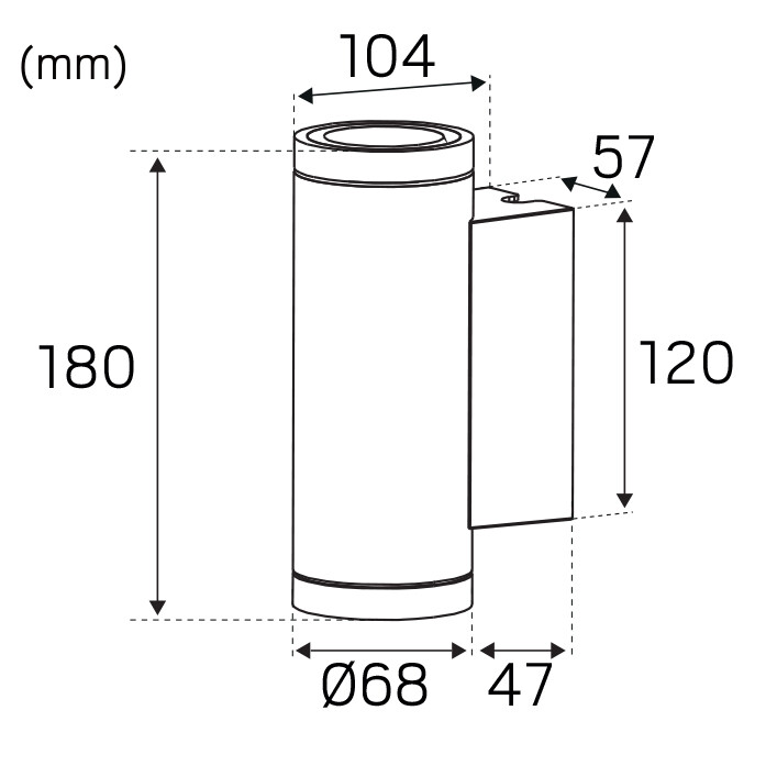 hide-a-lite Seinävalaisin ulko milo g2 m ip65 gu10 max.2x10w gr