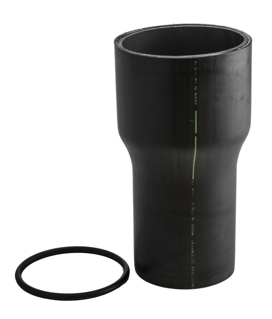 PE-HD  SHRINK-ON SOCKET WAVIN 75 WITH SEALING ROOF WATER
