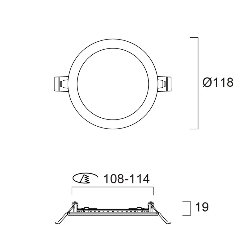 sylvania Alasvalo start flat ip44 108 5,5-7w 570-770lm va