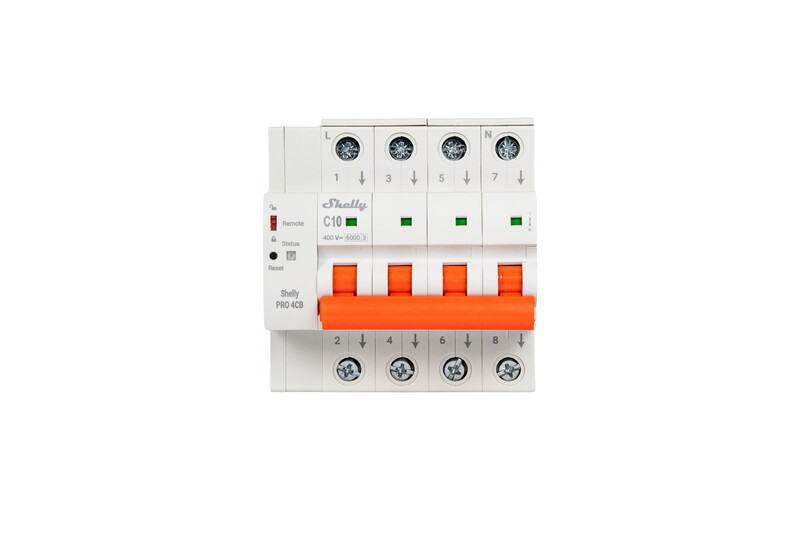 MINIATURE CIRCUIT BREAKER WIFI MCB, 4-POLE, C25, 6 KA