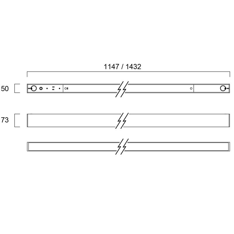 sylvania Surface mnt./suspen. luminaire otao linear 1,2m 3/4k da mp wh