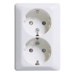 SOCKET OUTLET ELKO RS NORDIC DSO W/EARTH W/TERMINAL QC SF