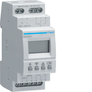 hager Time switch digital cronotec egn200 2ch/16a multi bt 2m din