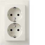SOCKET OUTLET S.1 2S/16A/IP20 2X UPJ WHITE