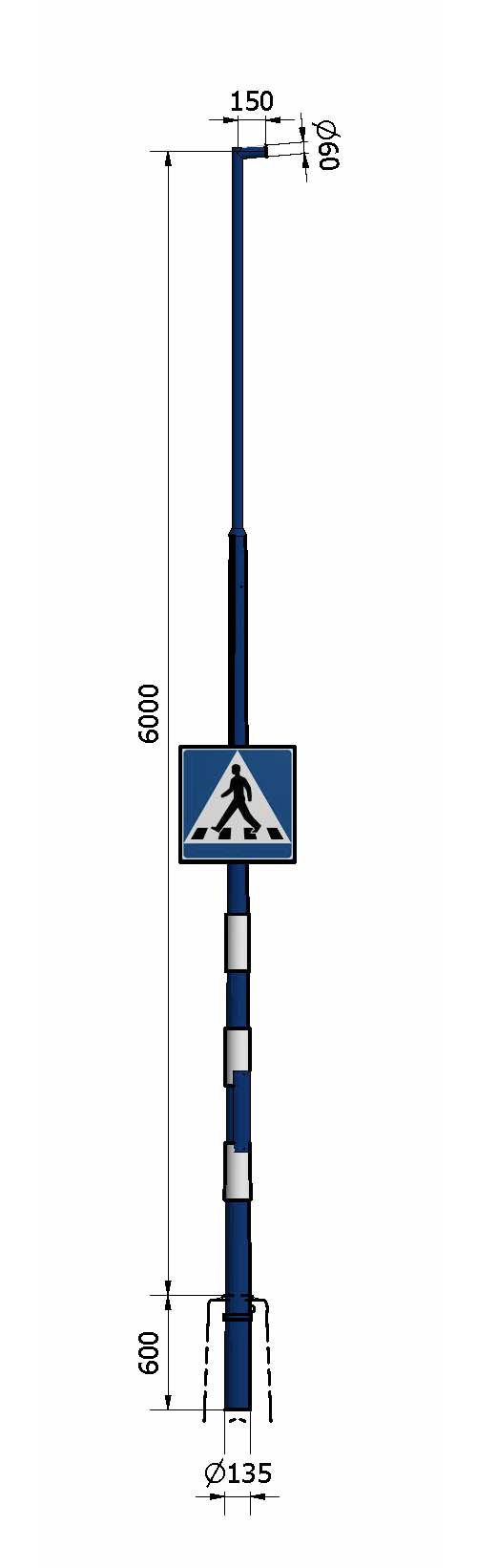 STOLPE MMABS GÅ-SAFE 60E0