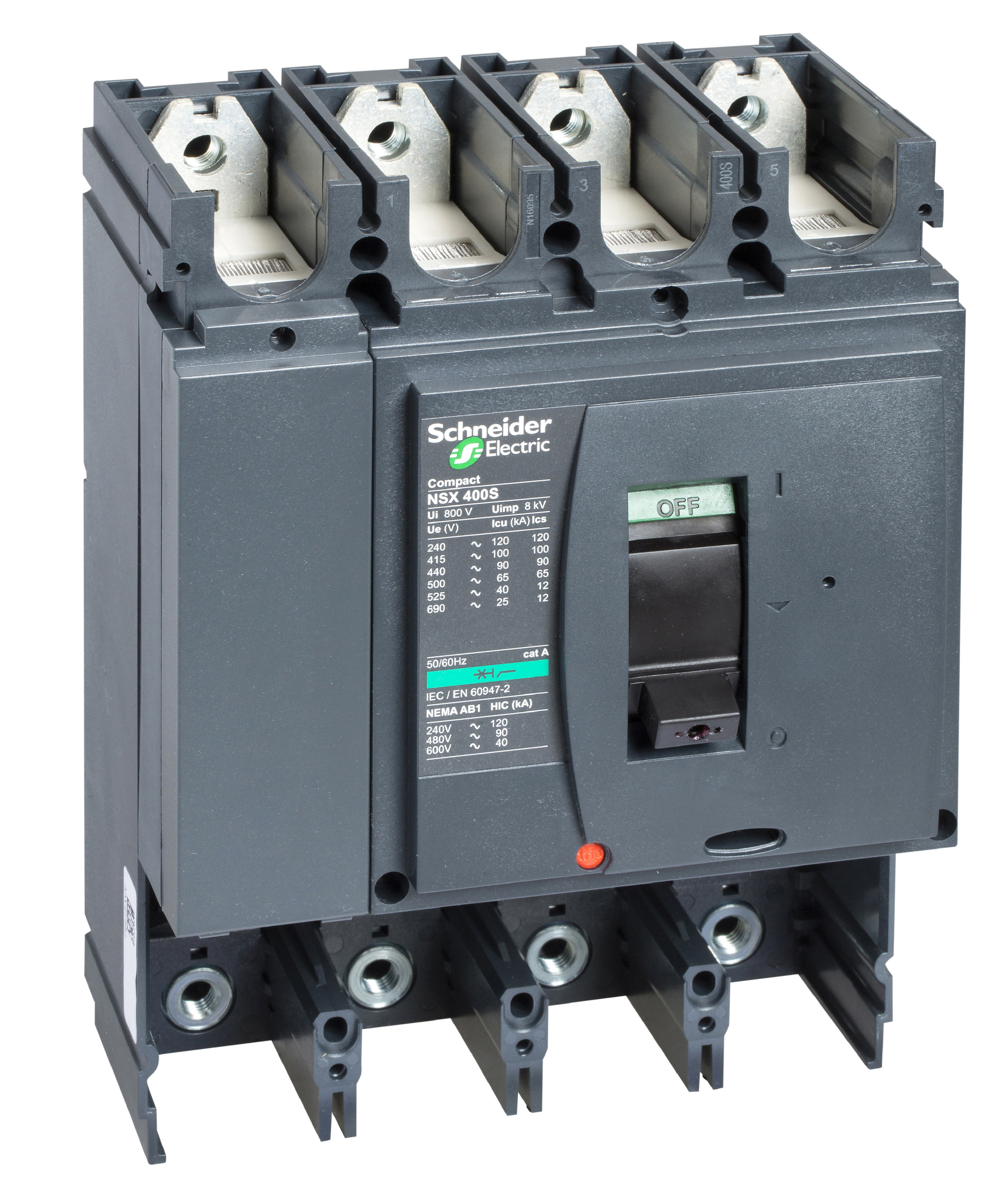 schneider electric Moulded case circuit breaker nsx400f 4p without trip unit