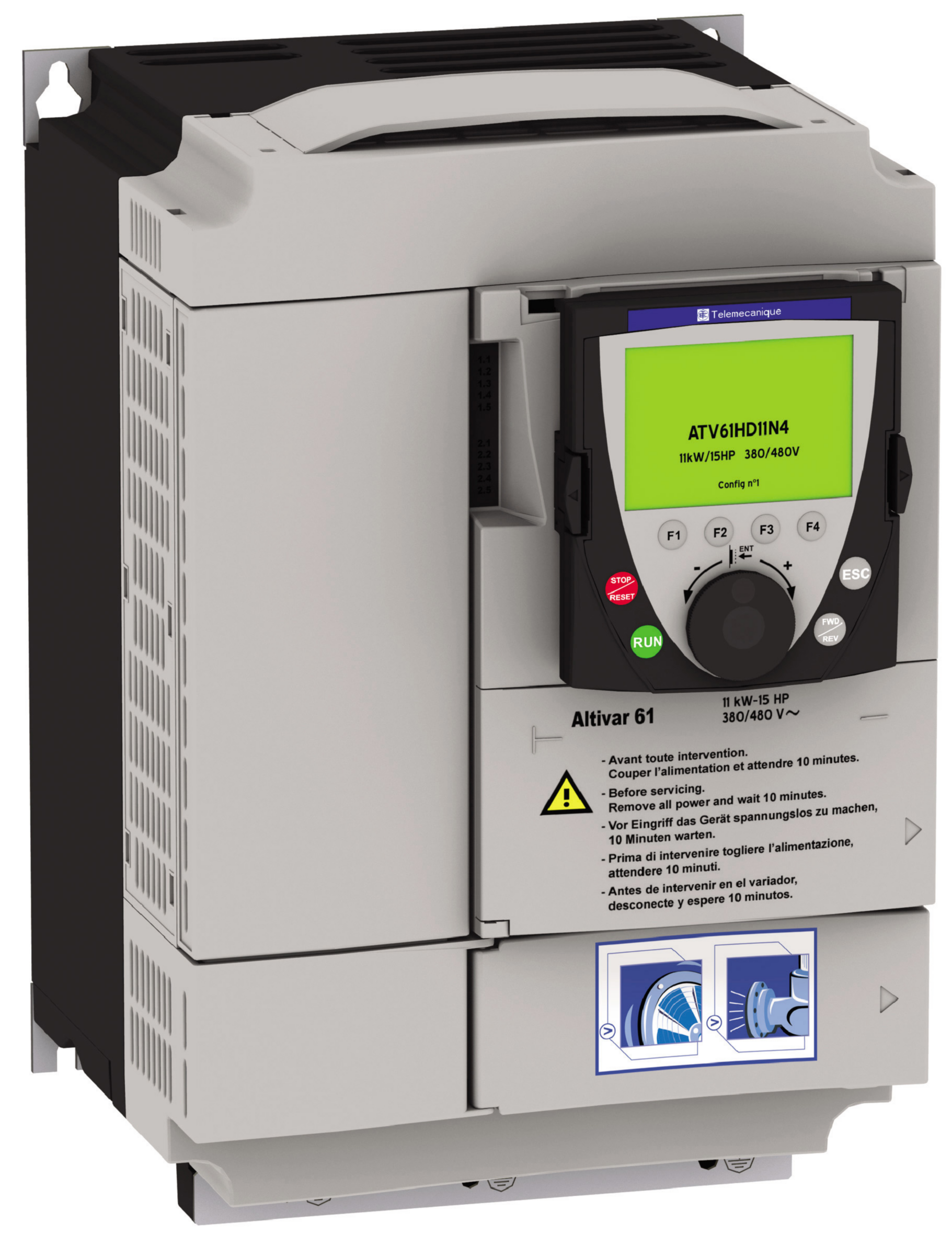 schneider electric Frequency converter ip20 atv61hd11n4/11kw 380-480v