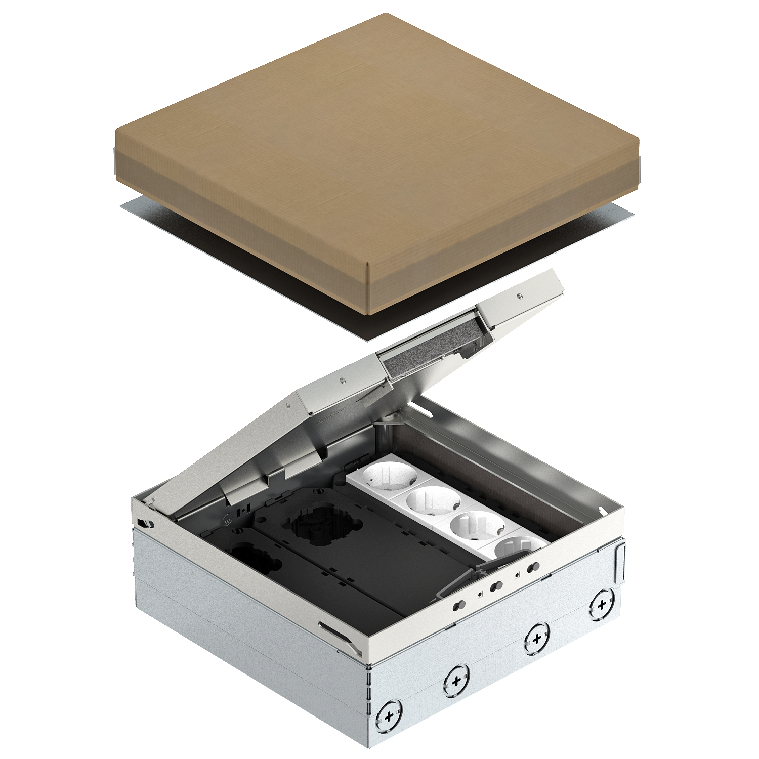 GOLVBOX UDHOME9 ROSTFRI