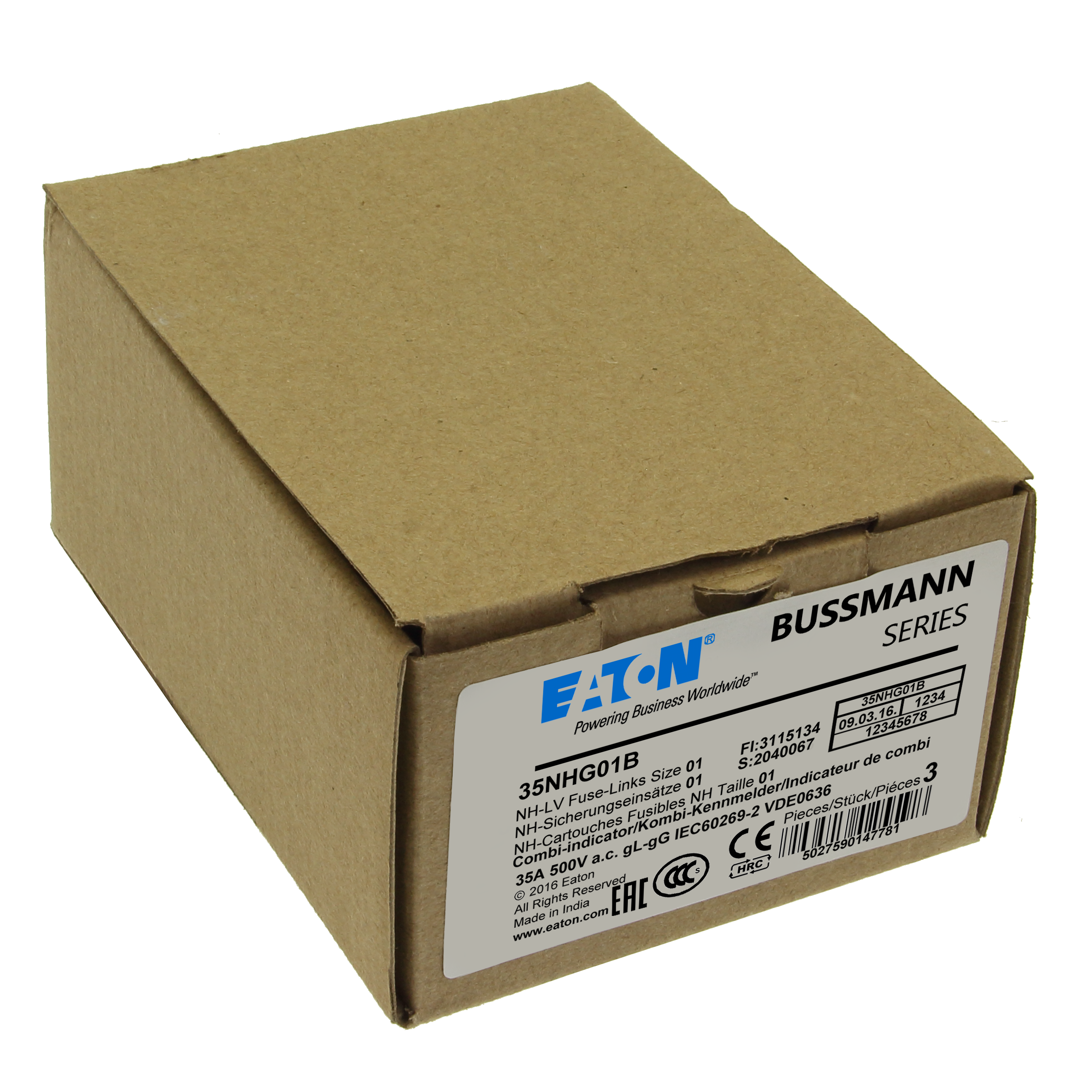 eaton Greppsäkring 35nhg01b 500vac gg-gl 35a 01