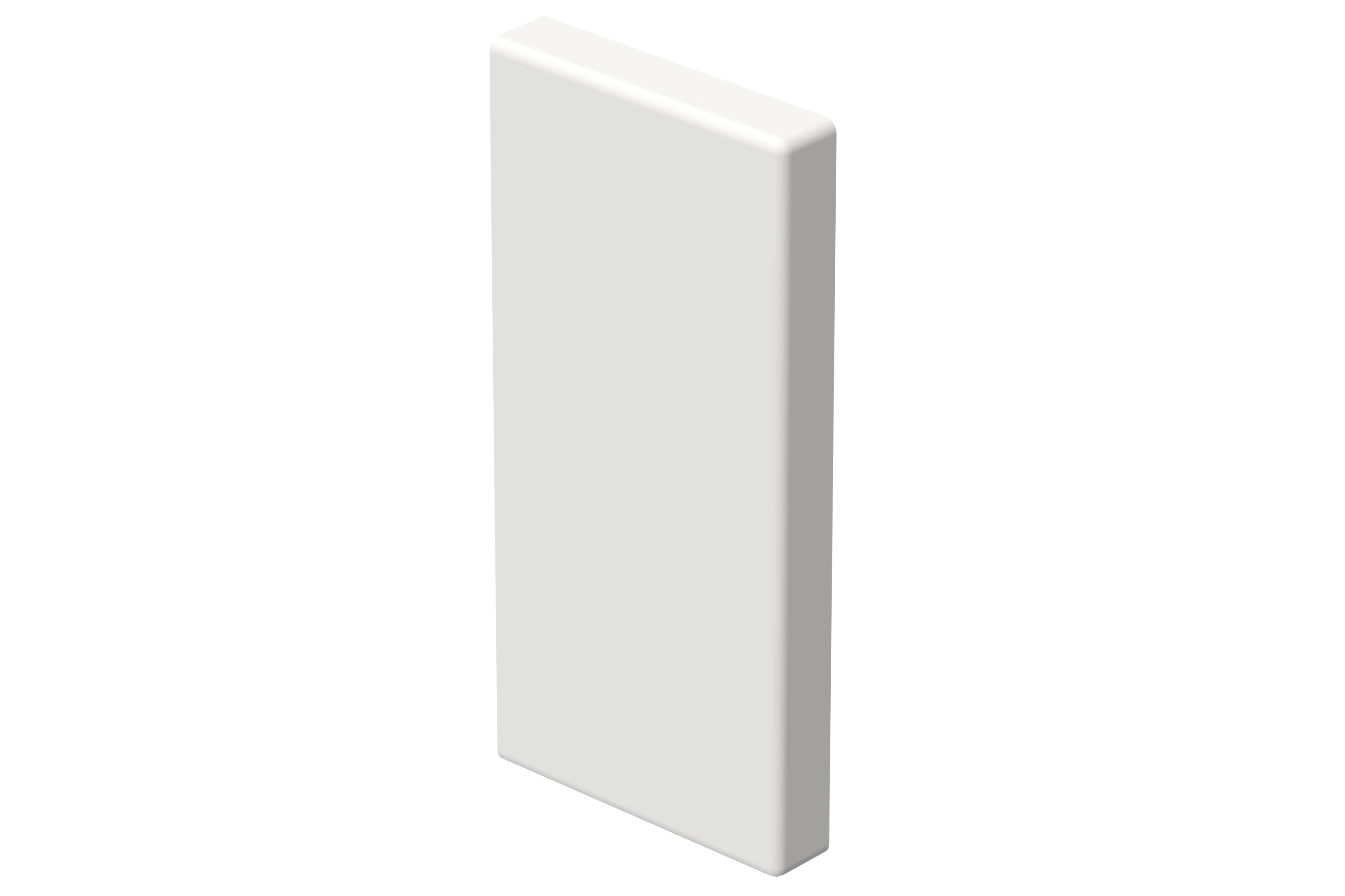 Endestykke 110/52 hvit RAL9003