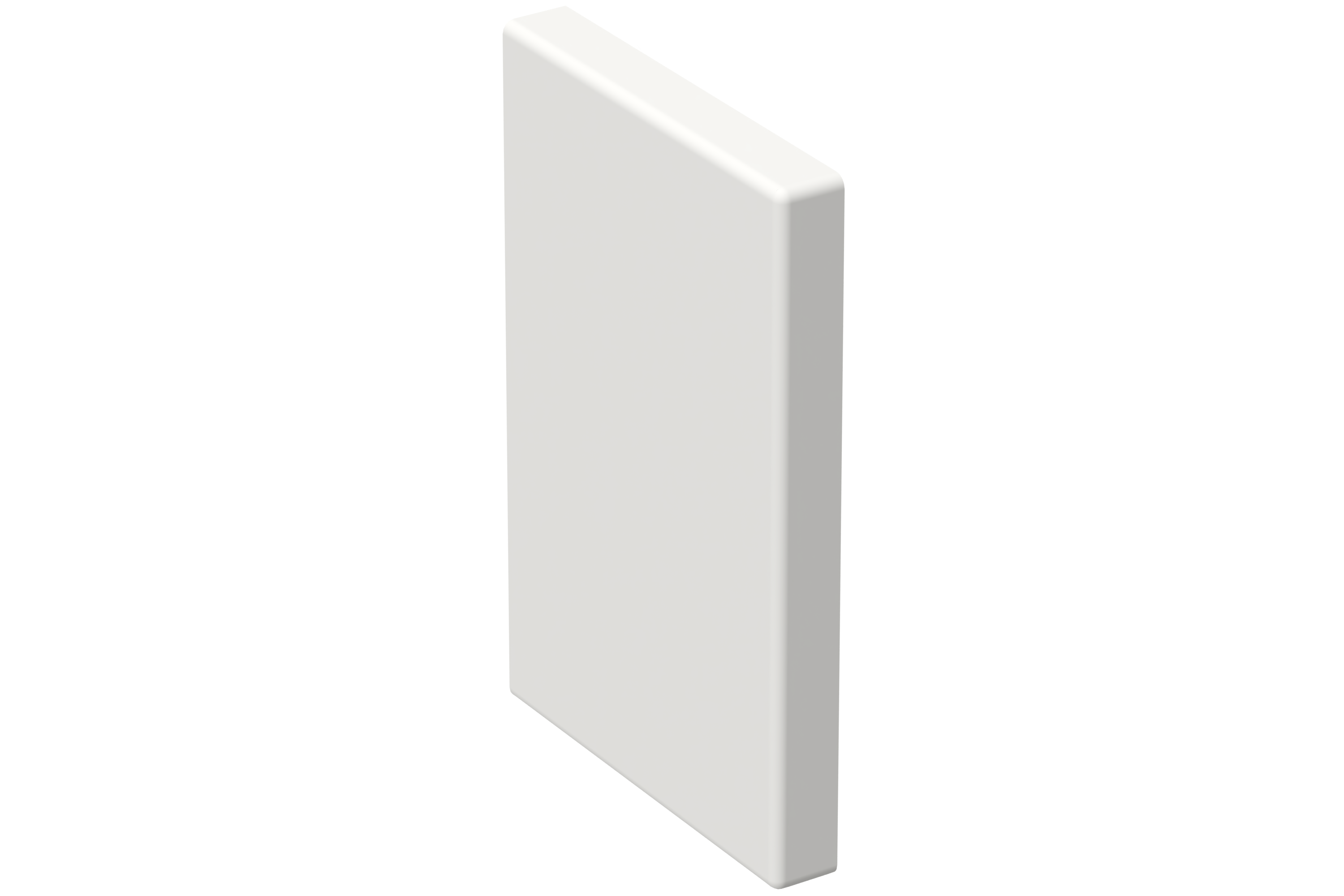 Endestykke 110/72 hvit RAL9003