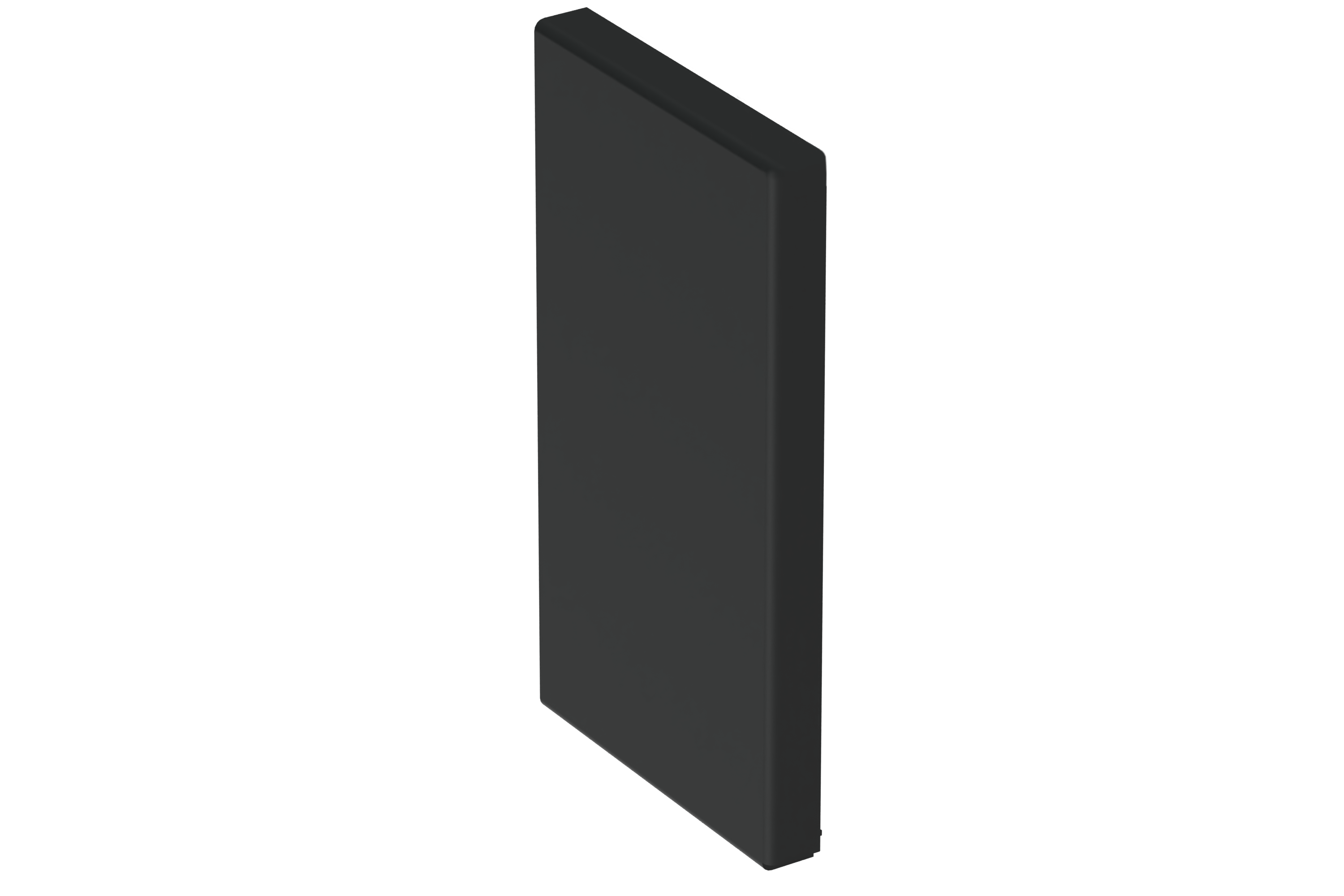 Endestykke 130/72 sort RAL9017