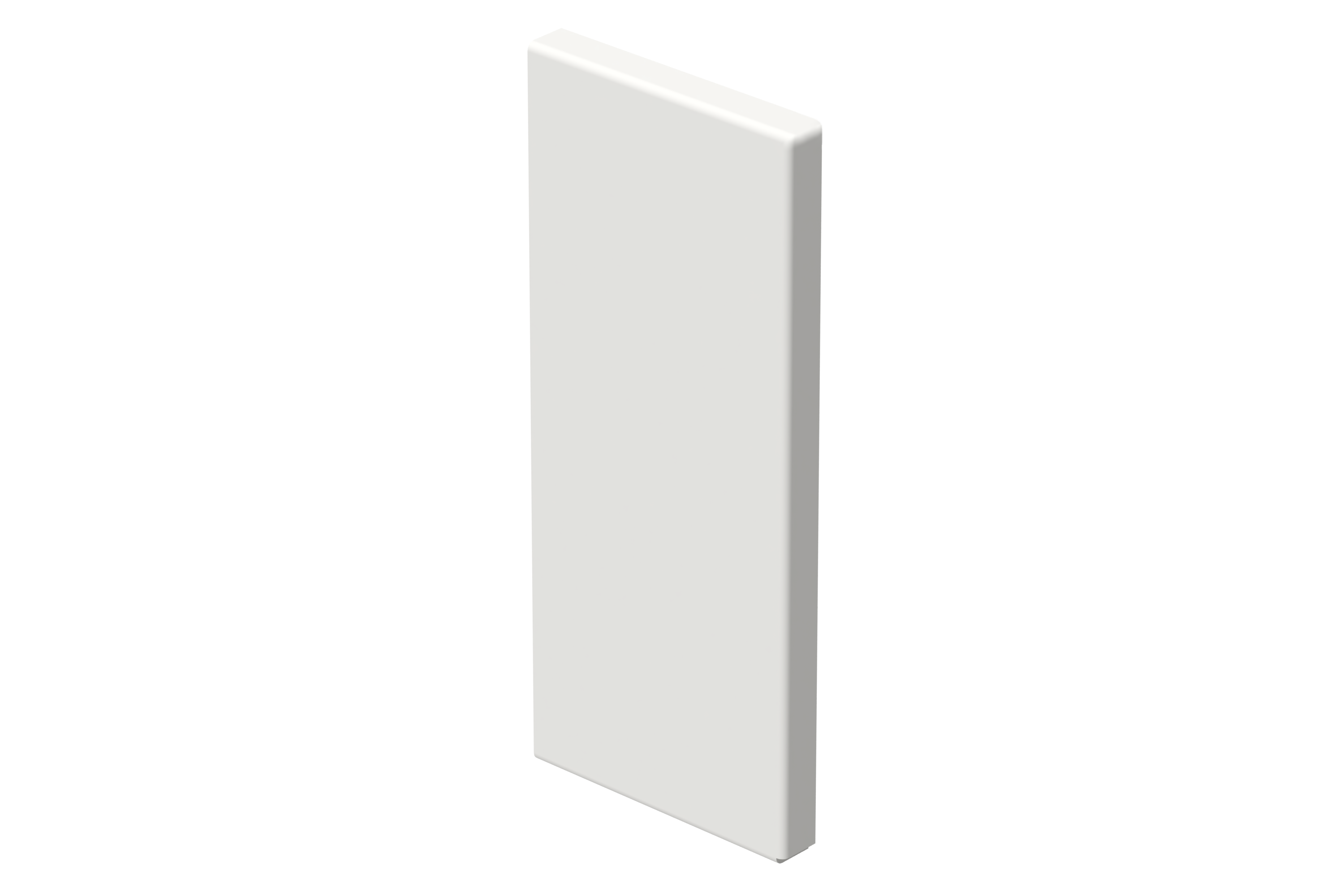 Endestykke 170/72 hvit RAL9003