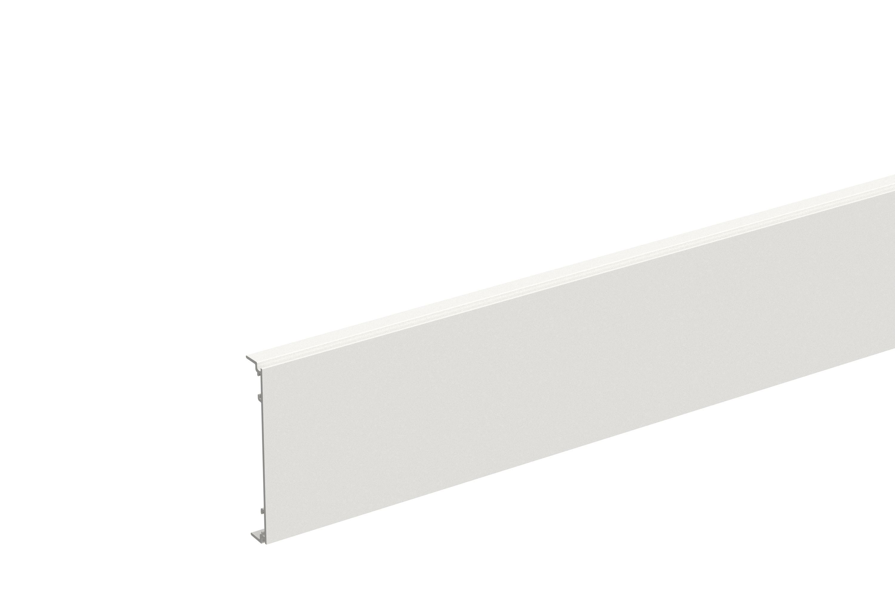 Front F80 1.5m stål hvit RAL9003