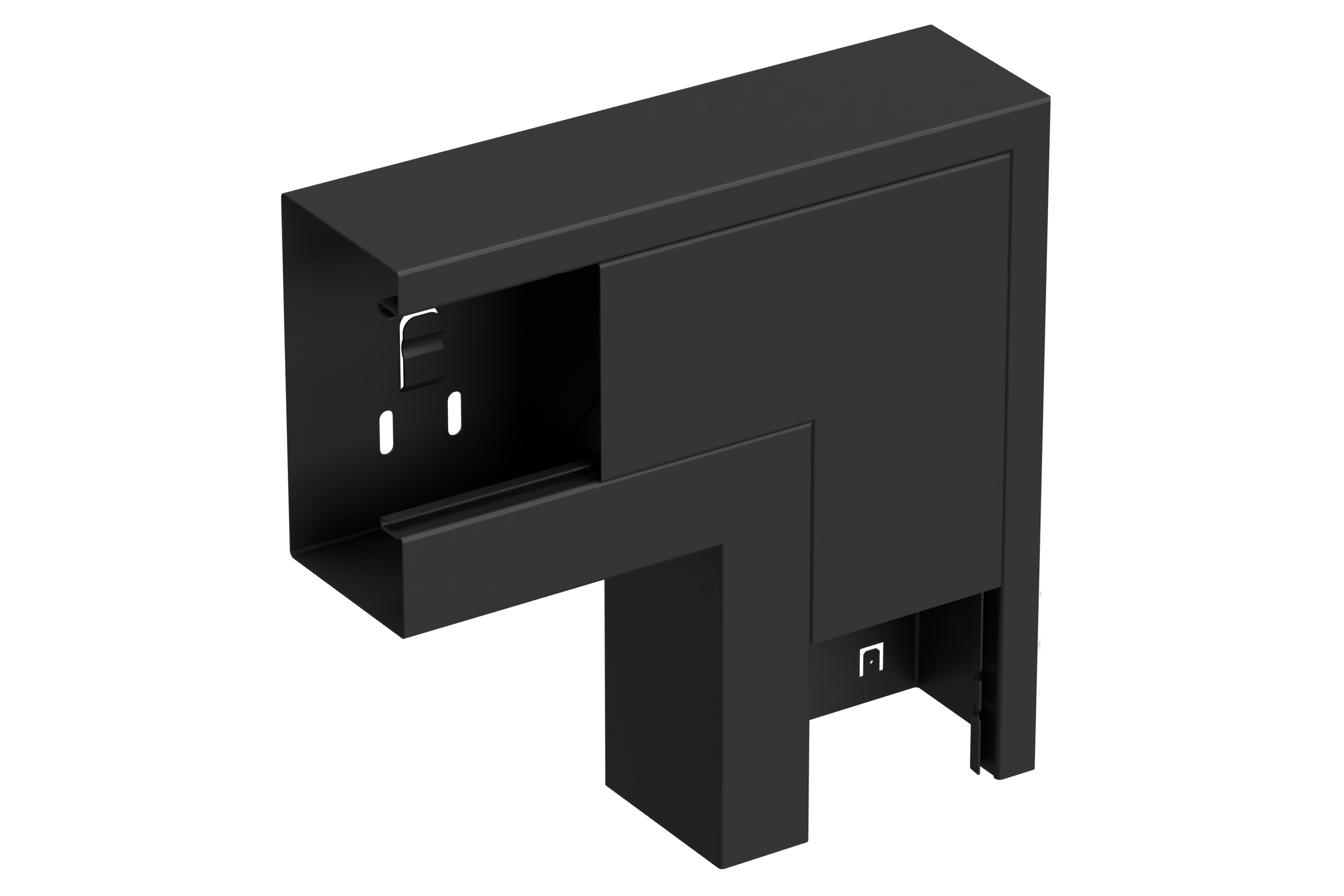 L-Stykke ned 130/72 so RAL9017