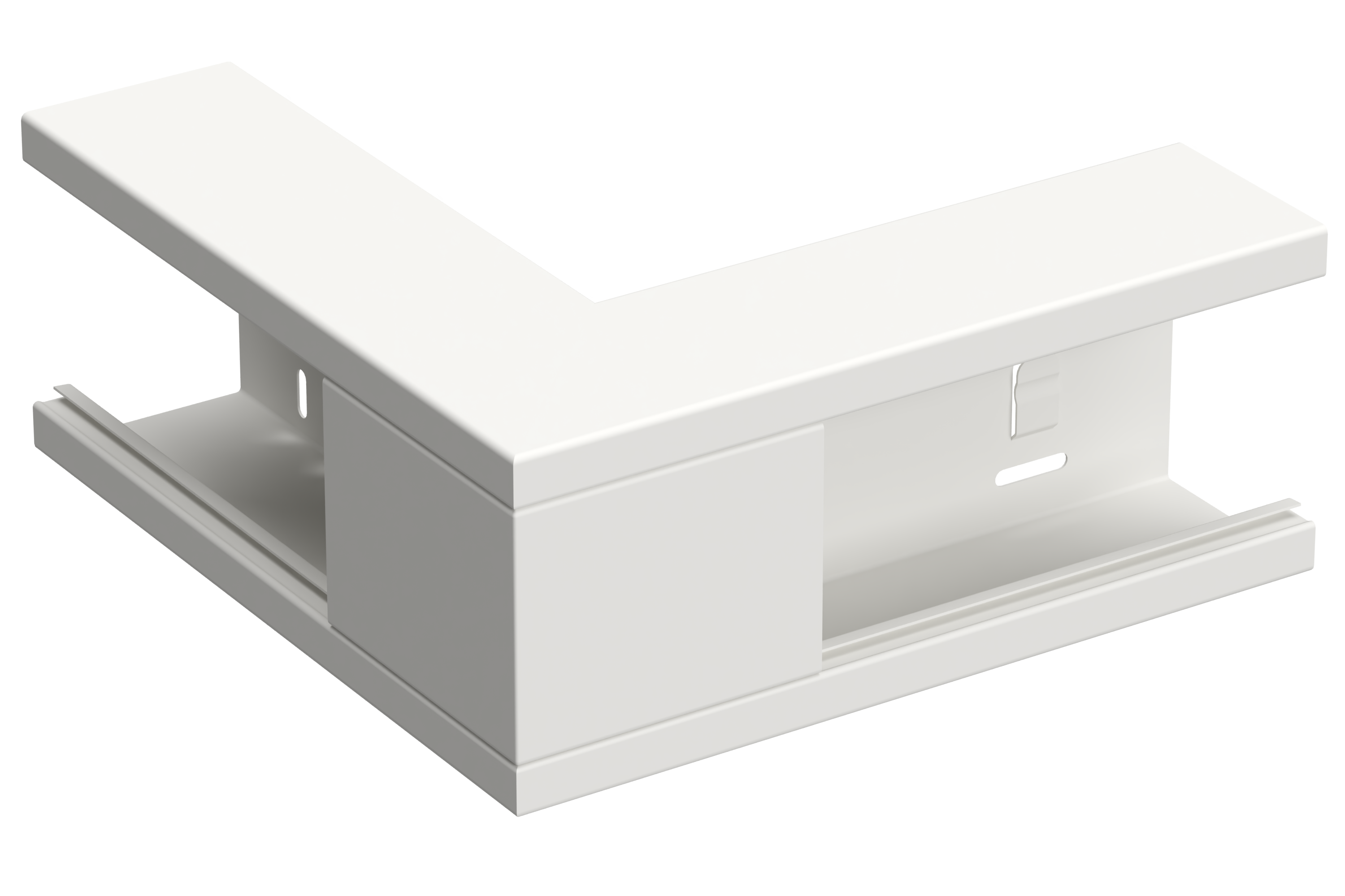 Utv.hjørne 110/72 hvit RAL9003