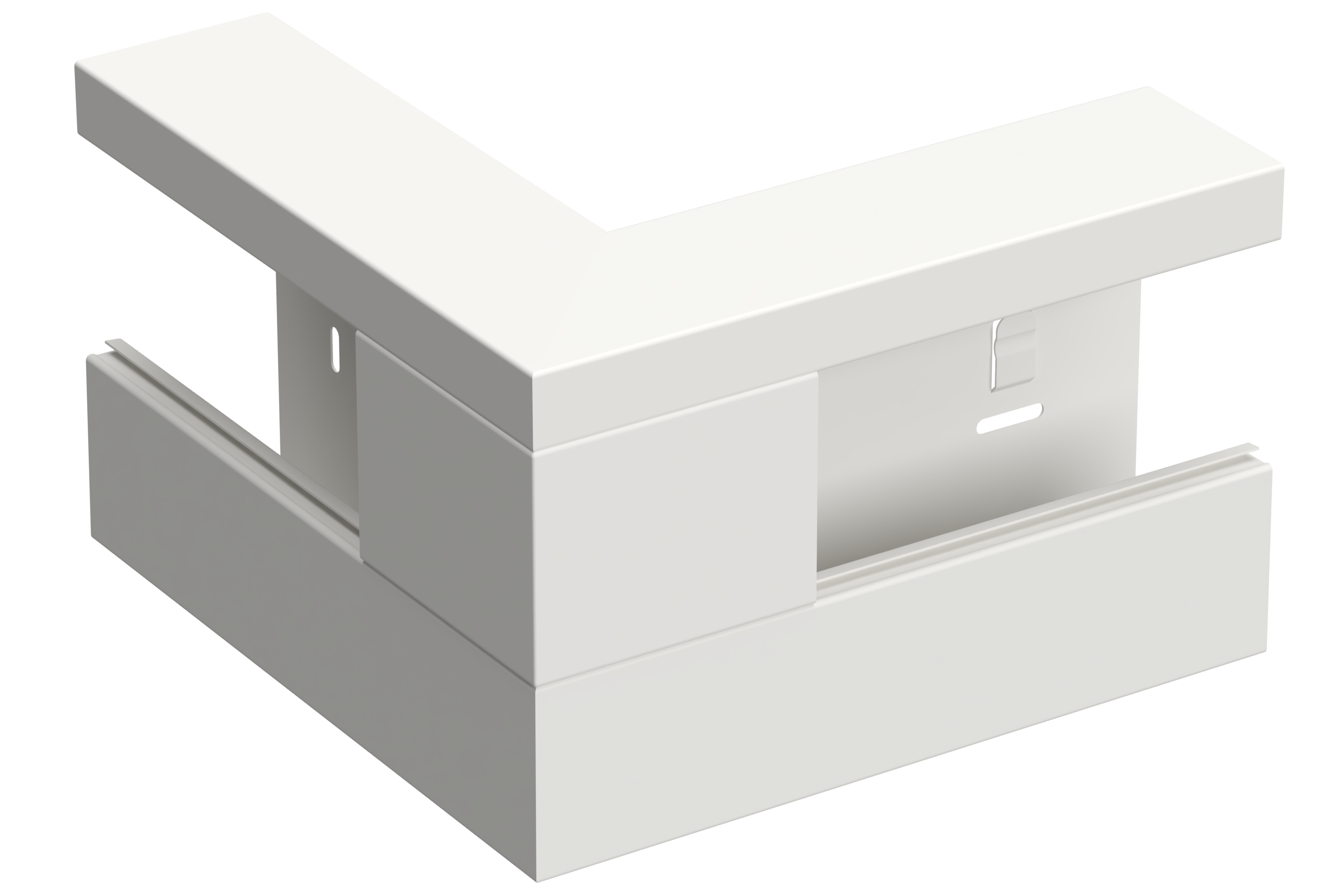 Utv.hjørne 170/72 hvit RAL9003