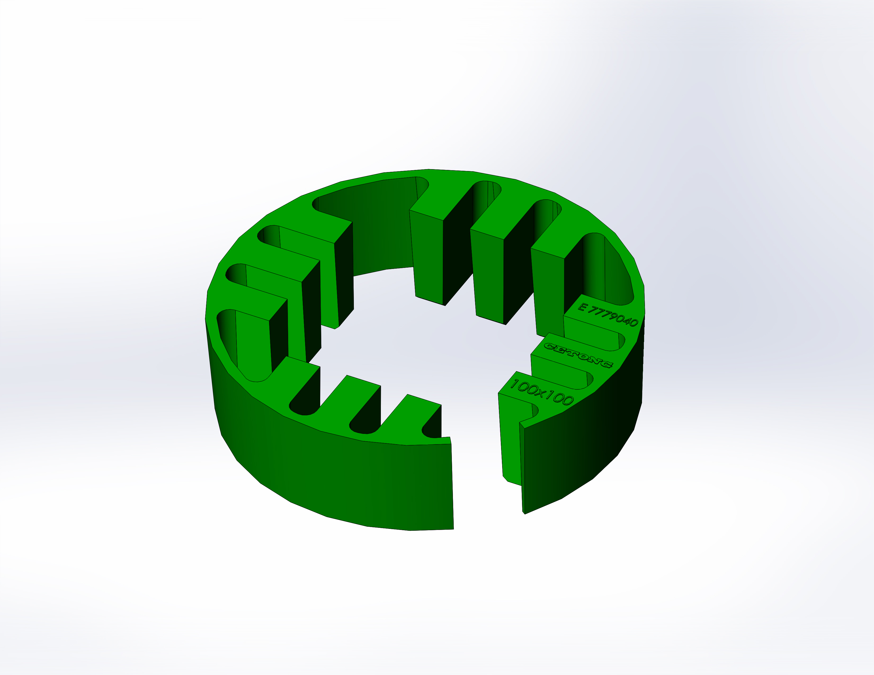 cetong Fundament 100x100/1000 carbongreen