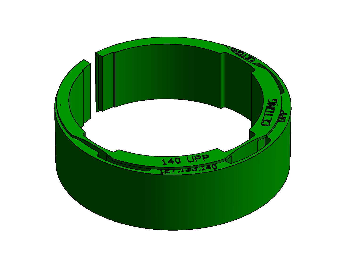 cetong Fundament 140/1000 justerbar carbongreen