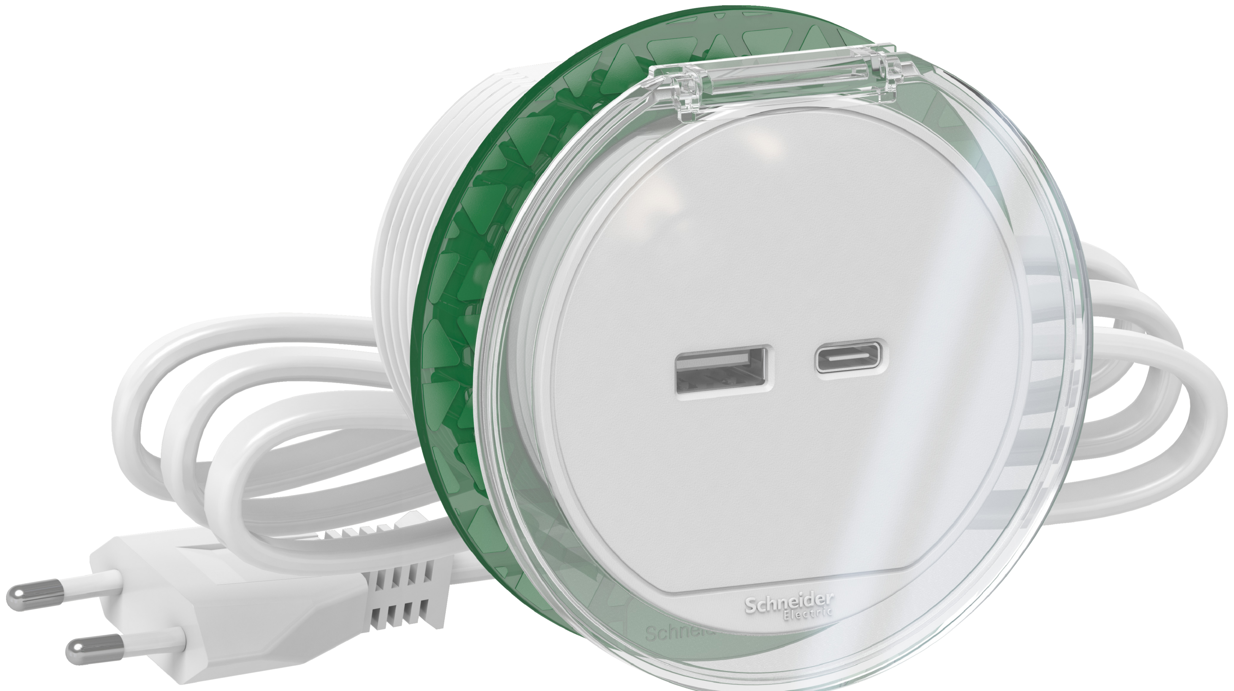 schneider electric Uttagspanel unica system+ uttag+usb a&c vit