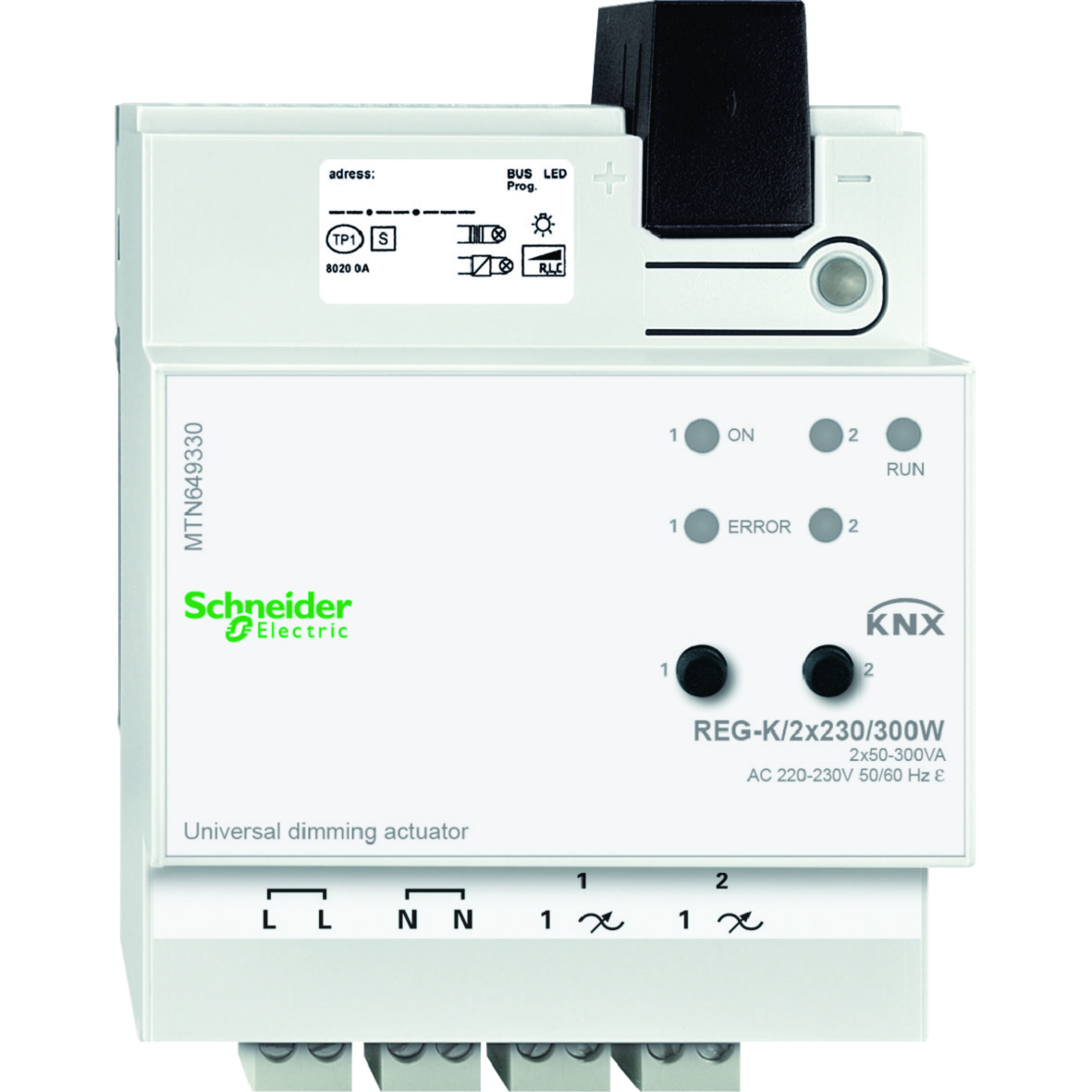 schneider electric Dimmer knx uni.dim.act./2x230/300w