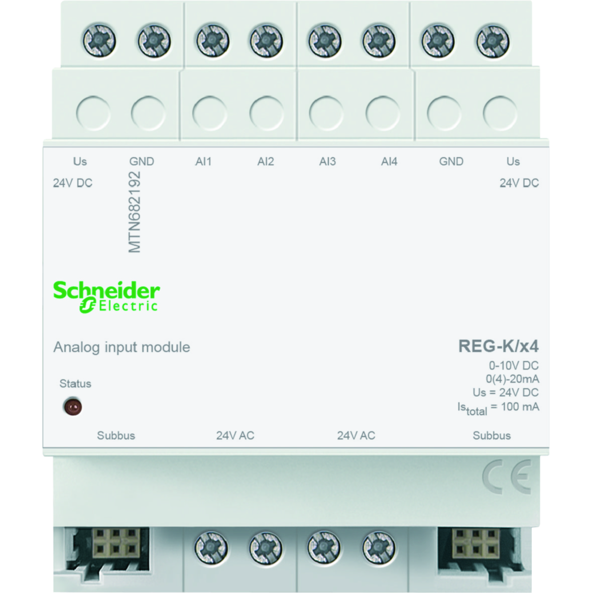 schneider electric Input modul knx knx analogin. 4-k. .påbyggnad