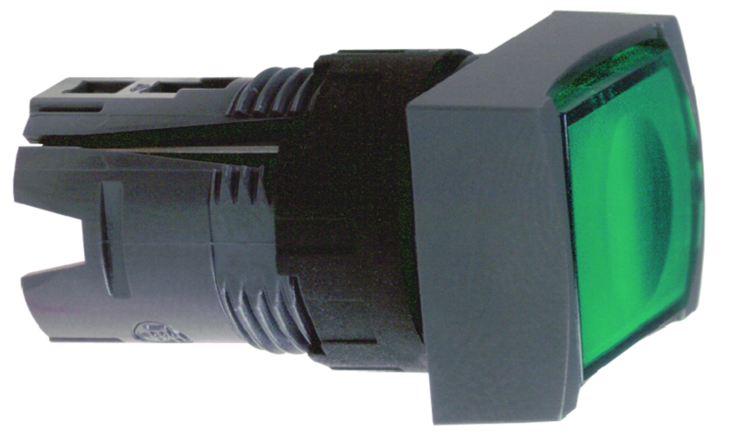 schneider electric Lamptrycke grön plan