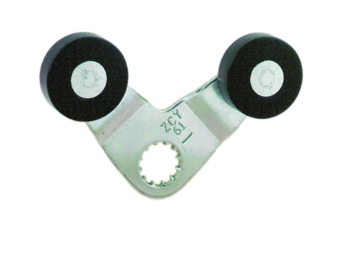 telemecanique Arm, dobb. m/plasthjul, 1 spor zcy71