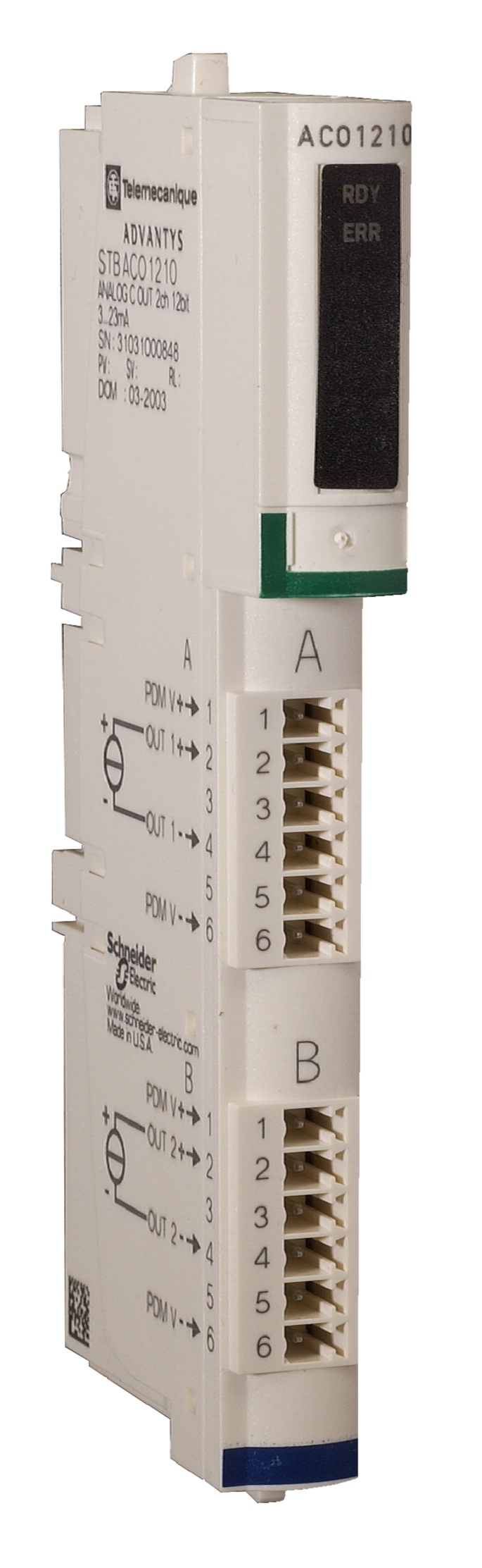 schneider electric Modul 2 ut 0-20 ma 12bit