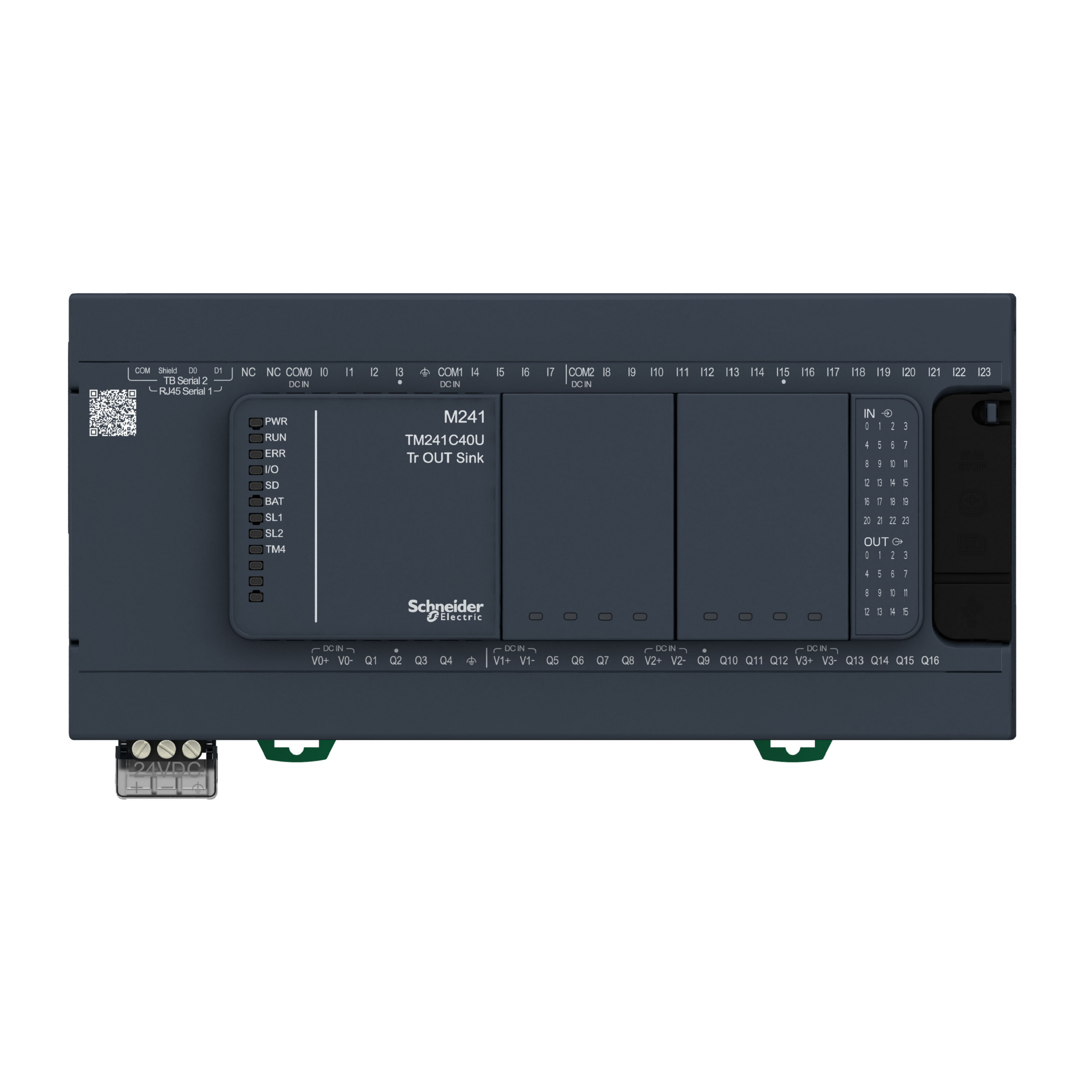 schneider electric Logiikkamoduuli modicon plc m241-40io tr,sink