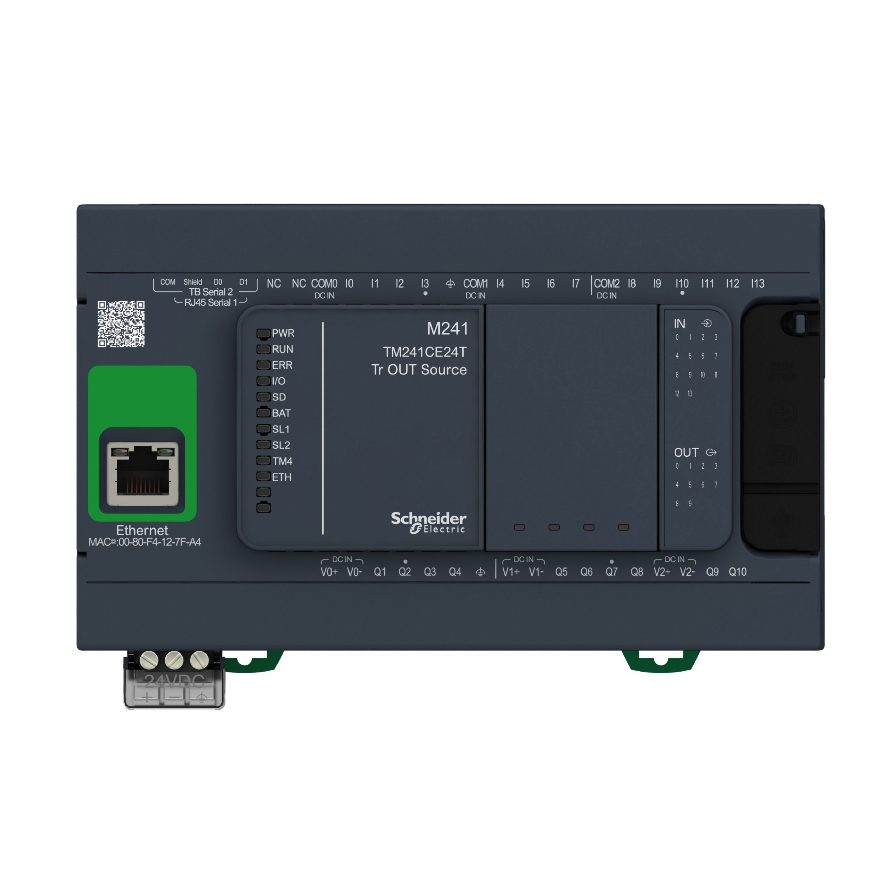 schneider electric Logiikkamoduuli modicon plc m241-24io tr,so ethernet