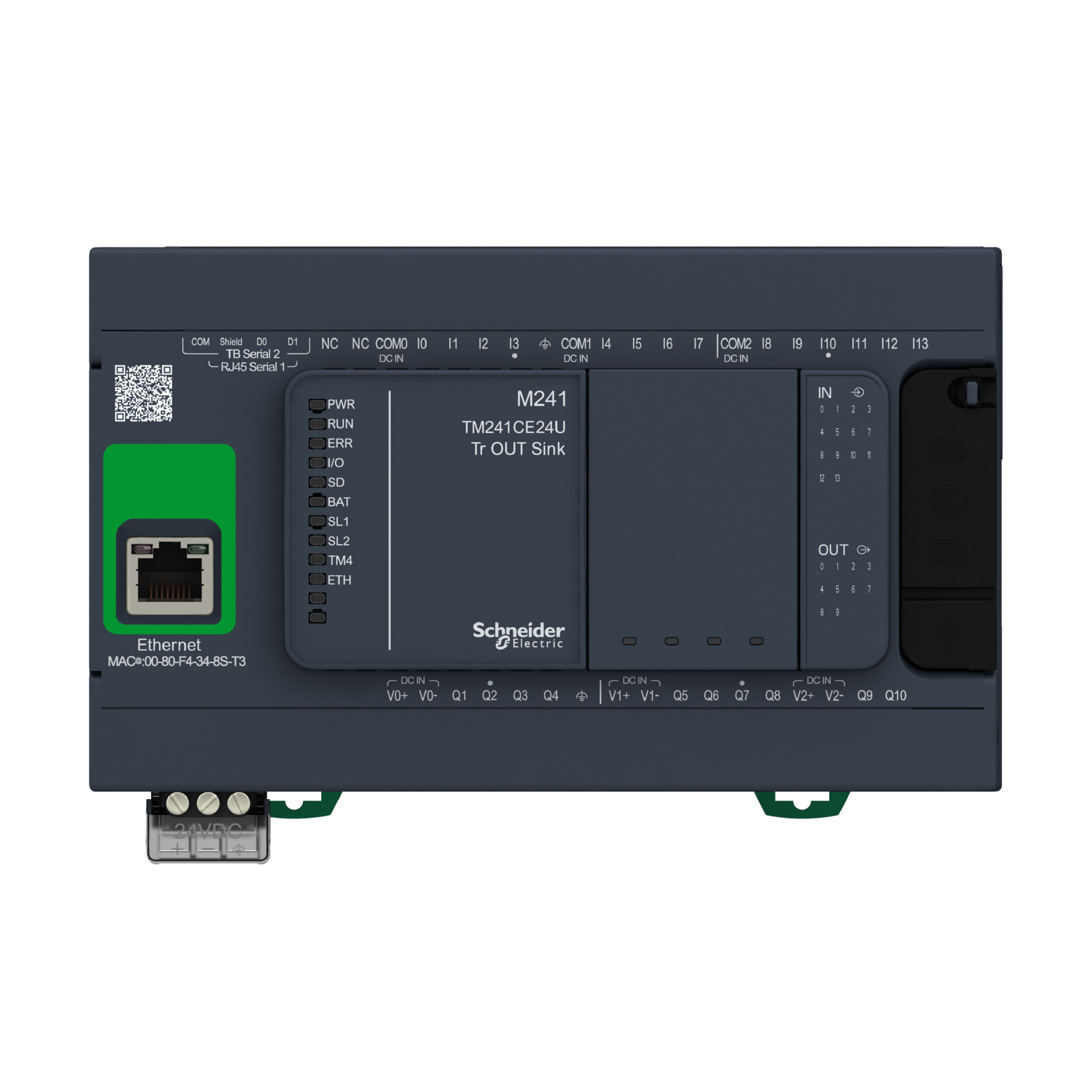 schneider electric Plc module m241-24iotr npn ethernet
