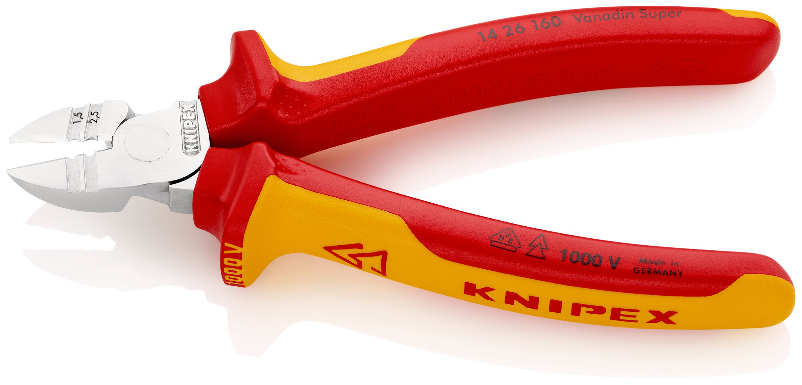 knipex Knipex avisolerings-sidekutter langt skjær