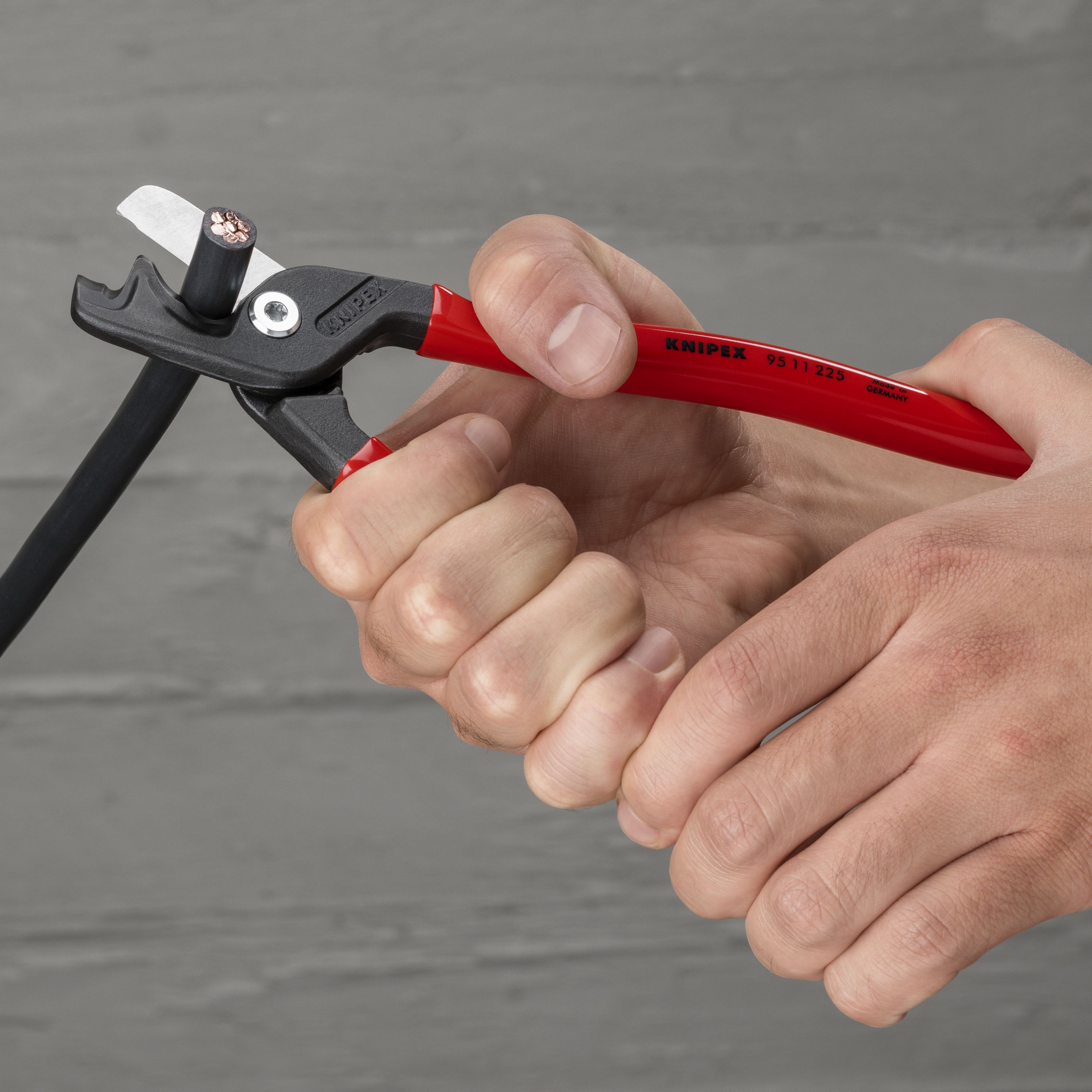 knipex Kabelsax stepcut xl plastklädd 225mm sb