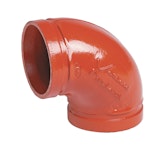 ELBOW GROOVED 90 DN200 Style 001 90 red