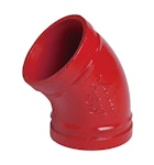 ELBOW GROOVED 45 DN50 Style 003 red