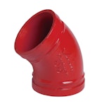 ELBOW GROOVED 45 DN100 Style 003 red
