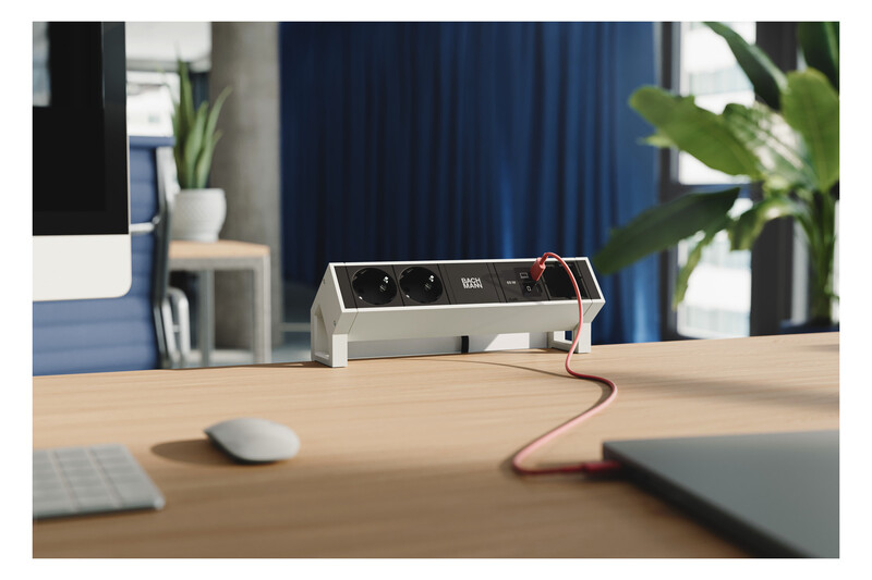 bachmann Socket-outlet panel desk2 2x s-o usb c/c 65w+cm