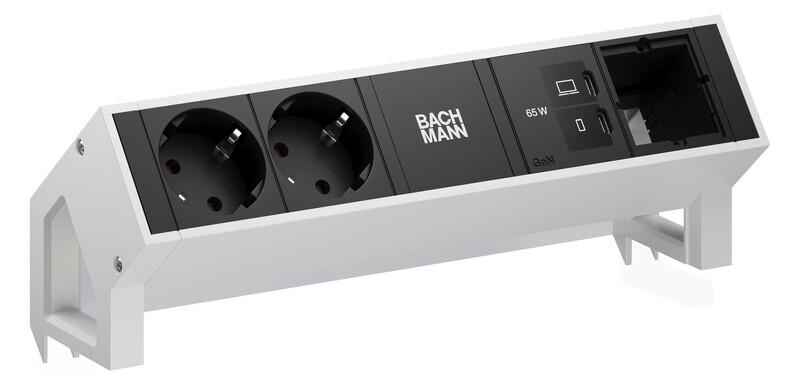 PISTORASIAPANEELI DESK2 2X PR +USB C/C 65W+CM