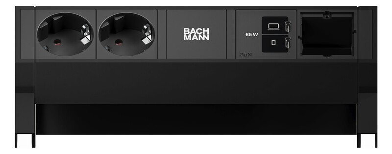 bachmann Socket-outlet panel desk2 2x s-o usb c/c 65w+cm