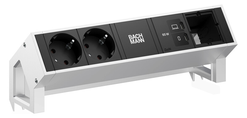 PISTORASIAPANEELI DESK2 2X PR +USB C/C 65W+CM