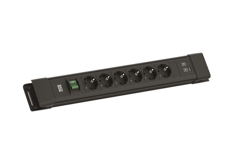 bachmann Skarvuttag connectus connectus 6 uttag usb a/c sva