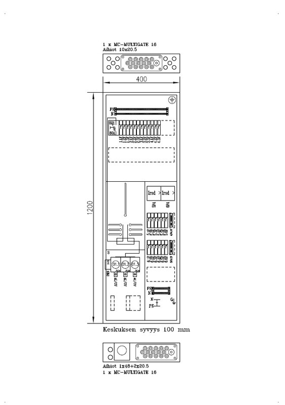 utu Mittauskeskus uppo/pinta fe boxer3824-1200 50a ip30 fe