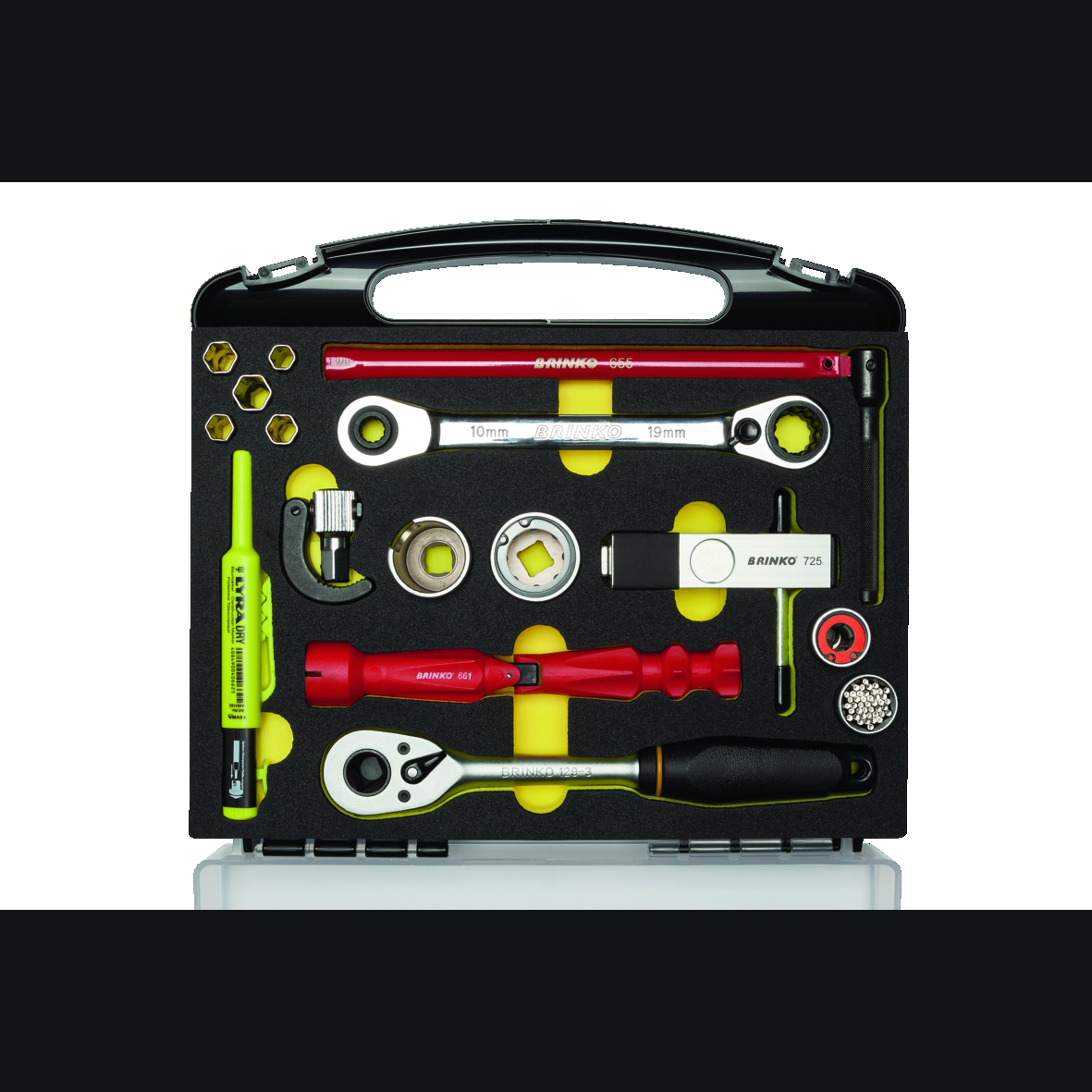 SANTEHNIKAS INSTRUMENTU KOMPL. BRINKO DELUXE 16 INSTRUMENTI